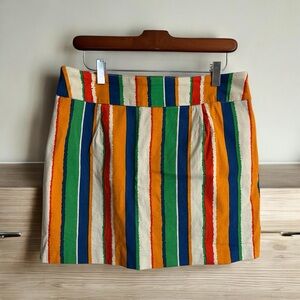Attyre Multicolor Paint Striped Stretchy Skorts‎ Size 8